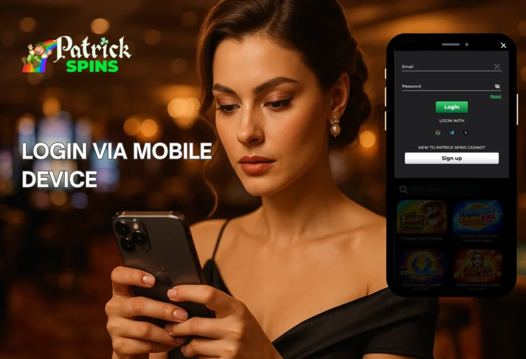 Patrick Spins mobile login process.