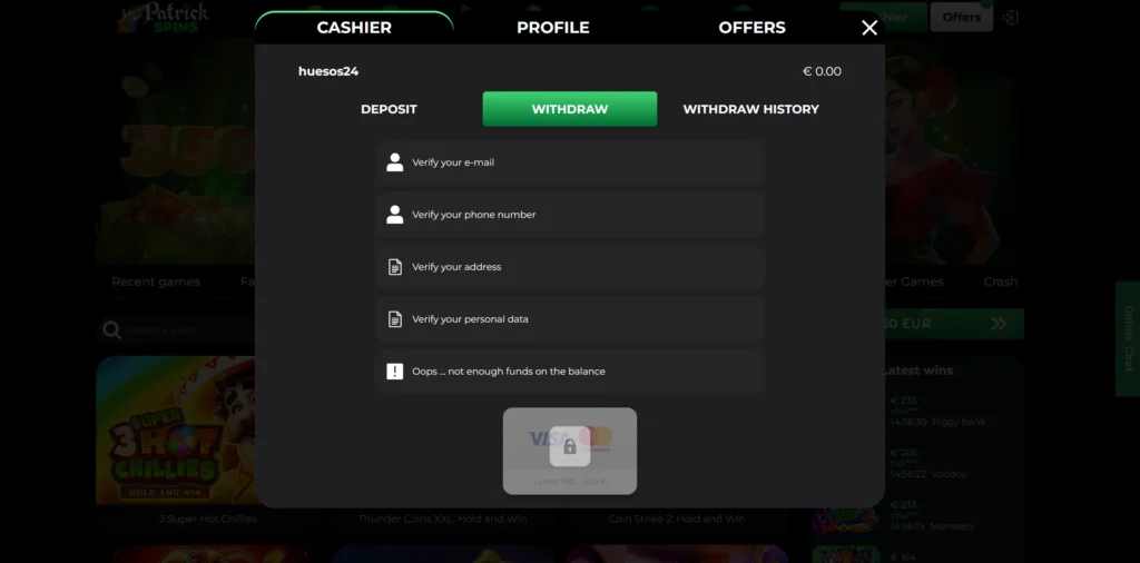 Patrick Spins verification process.